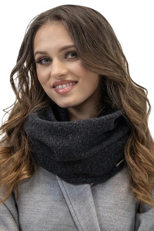 Vivisence 7087Kmpl Komplet czapka+komin+rękawiczki, czarny melanż