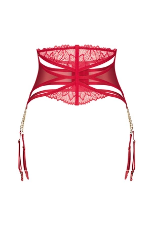 Obsessive Matildea garter belt Pas do pończoch wysoki, czerwony