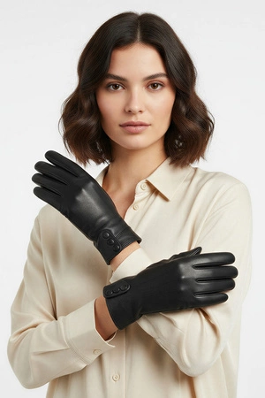 Vivisence 7211 Rękawiczki skórzane, black