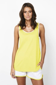 Italian Fashion Ossa sz.r. kr.sp. Nocna piżama, żółty/j.melanż