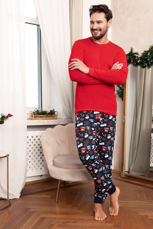 Italian Fashion Rojas dł.r. dł.sp. Nocna piżama, czerwony/druk