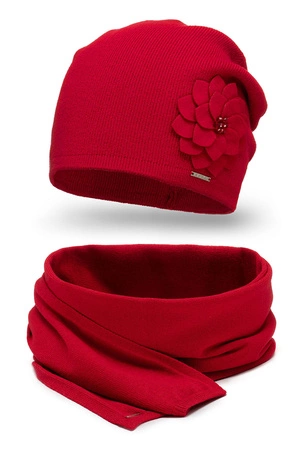 Vivisence 7010Kmpl Komplet czapka+szalik, czerwony