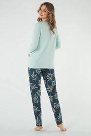 Italian Fashion Julietta dł.r. dł.sp. Nocna piżama, pistacja/druk