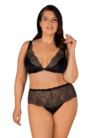 Obsessive Klarita 2-pcs set Nocna komplet biustonosz + figi, czarny