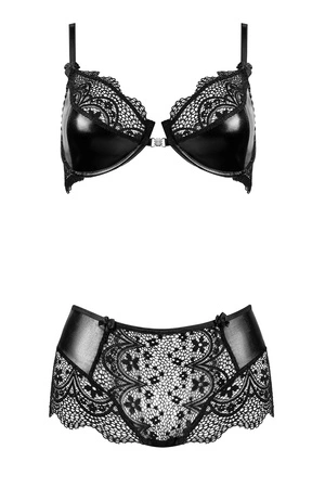 Beauty Night Charm set BN6743 Nocna komplet biustonosz + szorty, black