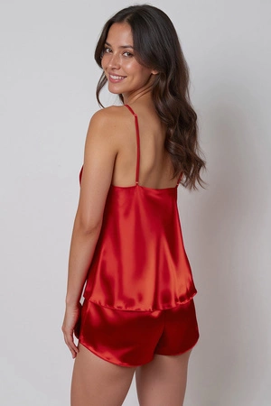 Vivisence 2053 Nocna komplet top + szorty, czerwony
