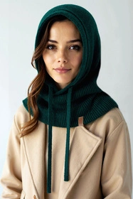 Vivisence 70111 Nakrycie głowy kaptur, butelkowa zieleń