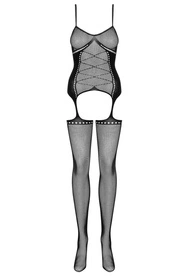 Obsessive Bodystocking G314 Body bodystocking, czarny