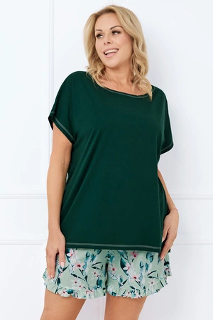 Italian Fashion Florisa kr.r. kr.sp. Nocna piżama, c.zielony/druk