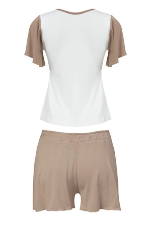 Dkaren Alana Nocna komplet koszulka + szorty, cappuccino