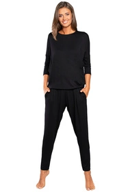 Italian Fashion Styl r.3/4 dł.sp. Dres homewear, czarny