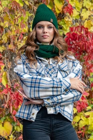 Vivisence 7017Kmpl Komplet czapka+komin, zielony