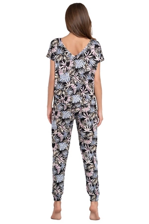 Italian Fashion Malezja kr.r. dł.sp. Nocna kombinezon, druk/czarny