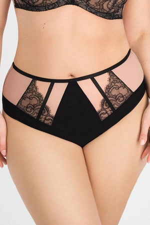 Gorsenia K835 Black to Black Majtki figi, czarny