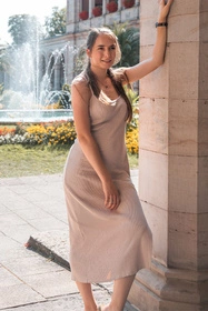 Dkaren DK-K-P7 Sukienka homewear, beż