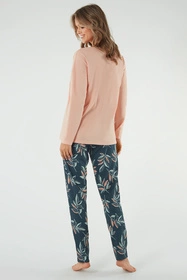 Italian Fashion Julietta dł.r. dł.sp. Nocna piżama, łosoś/druk