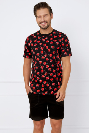 Italian Fashion Cherry Men kr.r. kr.sp. Nocna pi�ama, druk/czarny