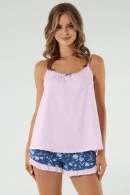 Italian Fashion Tulip ws.r. kr.sp. Nocna piżama, róż/druk