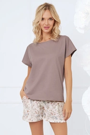 Italian Fashion Solita kr.r. kr.sp. Nocna piżama, cappuccino/druk