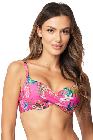 Vivisence 3222 Kostium k�pielowy biustonosz push-up, r�owe kwiaty