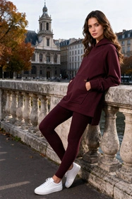 Vivisence 9106 Legginsy klasyczne, bordowy