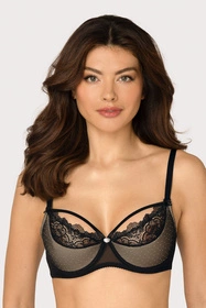 Róża Zulaj Biustonosz półusztywniany, czarny