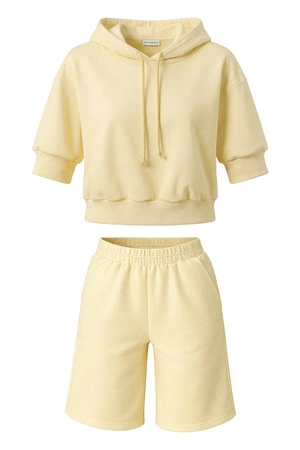 Vivisence 9210kmpl Komplet szorty + bluza, bananowy