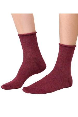 Steven 083 z kaszmirem Skarpety za kostkę, melanż bordo