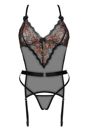 Beauty Night Goldie set BN6706 Nocna komplet biustonosz + figi, black