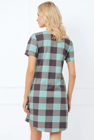 Italian Fashion Sandra kr.r. Nocna koszula, druk turkus