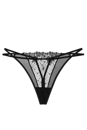 Wol-Bar Maracca Majtki stringi, czarny