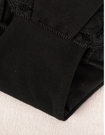 Wol-Bar Eco-Zo Majtki wysokie figi, czarny