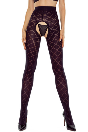 Passion TiOpen 025 40 DEN Wyr�b po�czoszniczy rajstopy, black