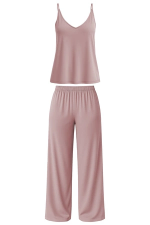 Vivisence 2046 Nocna komplet top + spodnie, różowy