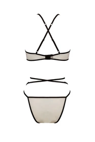 Passion Chika set Nocna komplet biustonosz + figi, cream