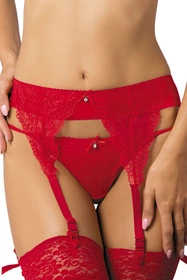 Gorteks Scarlet/PPN Pas do pończoch niski, czerwony