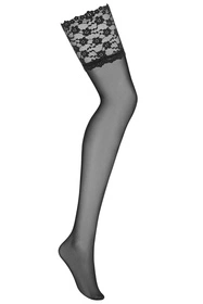 Obsessive Letica Stockings Wyrób pończoszniczy pończochy do pasa, czarny