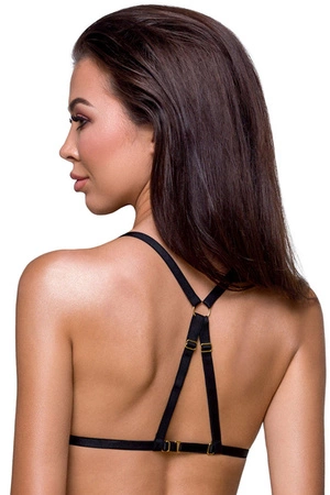 Passion Armanda set Nocna komplet biustonosz + stringi, black