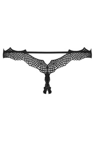 Obsessive Bravelle crotchless thong Majtki stringi otwarte, czarny