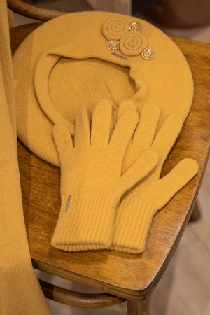 Vivisence 7201 Rękawiczki dzianinowe, miodowy