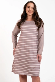 Italian Fashion Oda dł.r. Nocna koszula, druk/cappuccino