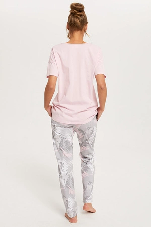 Italian Fashion Dracena kr.r. dł.sp. Nocna piżama, róż/druk