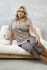 Italian Fashion Ramira kr.r. sp.3/4 Nocna piżama, druk/cappuccino