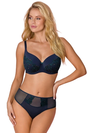 Vena VB-474 Biustonosz usztywniany, granat-zielony