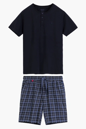 Atlantic NMP-401 Nocna piżama, granat/denim