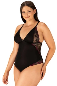 Obsessive Vanessme teddy Body sexy, czarny