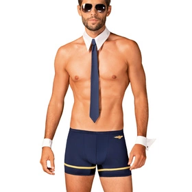 Obsessive Pilotman set Nocna sexy kostium, granatowy