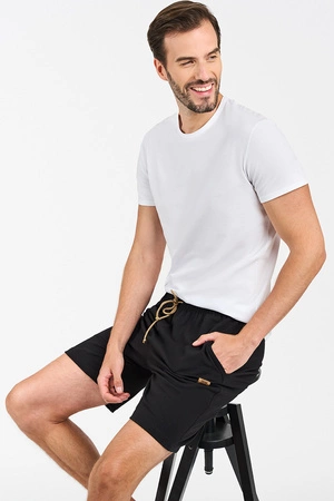 Italian Fashion Lider kr.sp. Spodenki bermudy, czarny