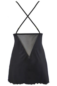 Axami V-10479 Nocna komplet koszulka + stringi, czarny