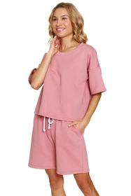 Doctor Nap DRS.7220 Komplet szorty + bluza, bluch rose